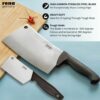 Meat Chopper Butcher Knife - Meat Cleaver & Slicing Knife - Chinese Chopper Knife - 7 & 2.5 Inch - Image 4