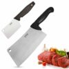 Meat Chopper Butcher Knife - Meat Cleaver & Slicing Knife - Chinese Chopper Knife - 8.5 & 2.5 Inch