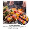 Skewer for Grills - Tandoor Skewers - BBQ Stick - Skewers - Tandoor Stick - Stainless Steel - 6 Piece Pack of 2 - Image 3