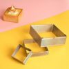 Perforated Tart Ring - Tart Ring for Baking - Square Tart Mould - Cake Mousse Ring Mold - 3 Pieces Set (75x35 mm)