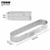Perforated Tart Ring - Tart Ring for Baking - Oval Tart Mould - Cake Mousse Ring Mold - 3 Pieces Set (145x35 mm) - Image 5