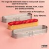 Perforated Tart Ring - Tart Ring for Baking - Oval Tart Mould - Cake Mousse Ring Mold - 3 Pieces Set (145x20 mm) - Image 2