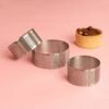 Perforated Tart Ring - Tart Ring for Baking - Round Tart Mould - Cake Mousse Ring Mold - 3 Pieces Set (80x20 mm)