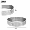 Perforated Tart Ring - Tart Ring for Baking - Round Tart Mould - Cake Mousse Ring Mold - 3 Pieces Set (80x20 mm) - Image 2