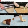 Silicone Baking Mat - Non Stick Heat Resistant - Dough Kneading Reusable Mat with Measurement - Kitchen Platform Sheet - Image 6