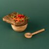 Multipurpose Bowl - Wooden Bowl Set - Serving Dips / Sauces / Chutneys - Wooden Bowl and Spoon Set - Image 2