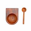 Multipurpose Bowl - Wooden Bowl and Spoon Set - Serving Dips / Sauces / Chutneys - Wooden Bowl Set