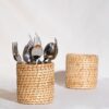 Cane Cutlery Holder - Cane Baskets for Storage - Round Holder - Multipurpose Holder - Image 4