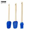 Silicone Spatula Set with Wooden Handle - Baking Set/Tools for Kitchen & Household - Baking/Mixing/Spreading Spoon & Brushes