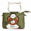 Olive Bear Leatherette Women's Sling Bag