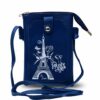 Simple Blue Sling Bag cum Mobile Pouch (2 in 1)