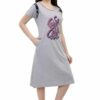 Short Nighty For Women - Printed Night Dress - Cotton Nightwear Gown
