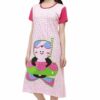 Short Nighty For Women - Printed Night Dress - Cotton Nightwear Gown - Image 2