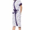 Purple Printed Bathrobe for Women - Bathrobe Towel - Bath Gown - Image 2