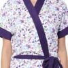 Purple Printed Bathrobe for Women - Bathrobe Towel - Bath Gown - Image 4