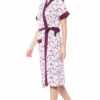 Wine Printed Bathrobe for Women - Bathrobe Towel - Bath Gown - Image 2