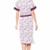 Wine Printed Bathrobe for Women - Bathrobe Towel - Bath Gown - Image 5