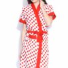 Polka Dot Bathrobe for Women - Bathrobe Towel - Bath Gown