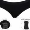 Black Periods Panties for Women - Cotton Solid Panty - Image 8