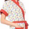 Red Printed Bathrobe for Women - Bathrobe Towel - Bath Gown - Image 3