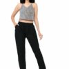 Black Casual Lace Pant For Women - Cigarette pants - Straight Pant