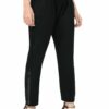 Black Casual Lace Pant For Women - Cigarette pants - Straight Pant - Image 4