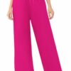 Pink All Purpose Plain Palazo - Pallazo For Women - Flare pant - Cotton Palazzo - Image 2