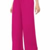 Pink All Purpose Plain Palazo - Pallazo For Women - Flare pant - Cotton Palazzo - Image 3