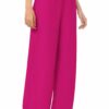 Pink All Purpose Plain Palazo - Pallazo For Women - Flare pant - Cotton Palazzo - Image 4