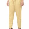 Skin Coloured Casual Lace Pant For Women - Cigarette pants - Straight Pant - Image 3