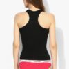 Black Racerback Tank Tops for Women - Cotton Slip Top - Comfortable Innerwear for Ladies - Waist Length Tops - Image 3
