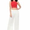 White All Purpose Plain Palazo - Pallazo For Women - Flare pant - Cotton Palazzo