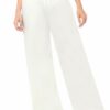 White All Purpose Plain Palazo - Pallazo For Women - Flare pant - Cotton Palazzo - Image 2