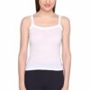 White Camisole for Women – Solid Cotton Slips for Ladies - Tank / Spaghetti Top - Inner wear
