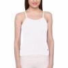 White Slips for Women - Camsiole for Women - Waist Length Slips - Soft Cotton Material Slips for Ladies