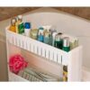 White 2 Layer Utensil Toileteries Etc Slim Rack-1 Unit - Image 3