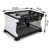 Lenovo Plastic Dish Rack Drainer Drying Rack Washing Basket with Tray for Kitchen, Dish Drainer Kitchen Rack - Image 2