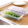 Vegetable and Fish Stackable Storage Containers with Draining Jar (1500ml) Set of 2