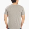 Solid Grey Malanch Cotton Men's T-Shirt - Image 2