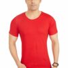 Red Round Neck Cotton Men's T-Shirt