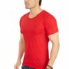 Red Round Neck Cotton Men's T-Shirt - Image 6