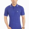 Royal Blue Polo Neck Men's Regular Fit T-Shirt Collared