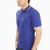 Royal Blue Polo Neck Men's Regular Fit T-Shirt Collared - Image 2