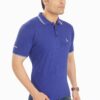 Royal Blue Polo Neck Men's Regular Fit T-Shirt Collared - Image 3