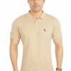 Tan Colored Polo Neck Men's Regular Fit T-Shirt Collared