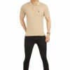Tan Colored Polo Neck Men's Regular Fit T-Shirt Collared - Image 5