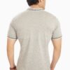 Grey Double Line Collared Men's Polo T-Shirt - Image 4