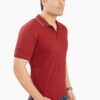 Mulberry Double Line Collared Men's Polo T-Shirt - Image 3