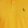 Mustard Yellow Double Line Collared Men's Polo T-Shirt - Image 6