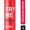 Sanity Regular Applicator Tampons Pack of 3